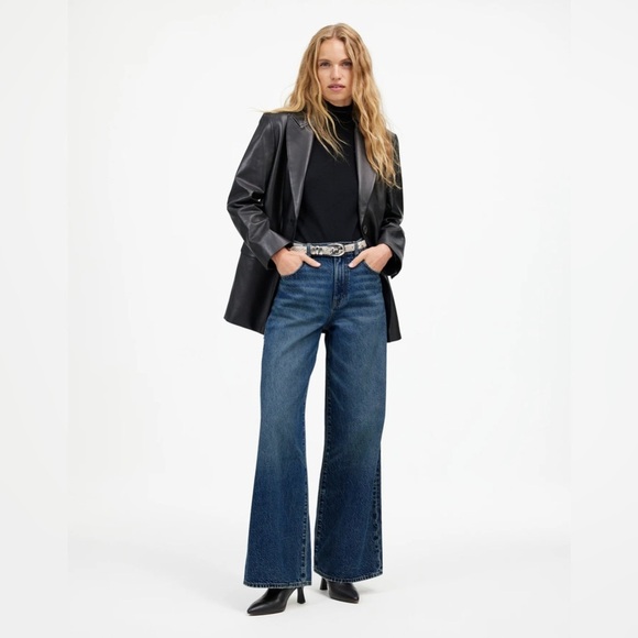 Madewell Petite Superwide-Leg Jeans in Concho Wash Sz 30P NEW - Picture 1 of 4